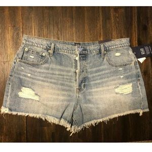 GAP WOMENS 3" HIGH RISE DESTRUCTED SHORTS NEW 16